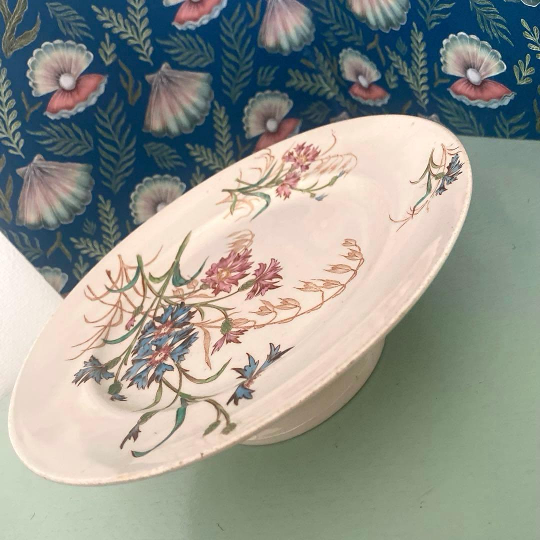 リュネヴィル　lunéville BLEUET矢車菊コンポティエ　ケーキスタンド