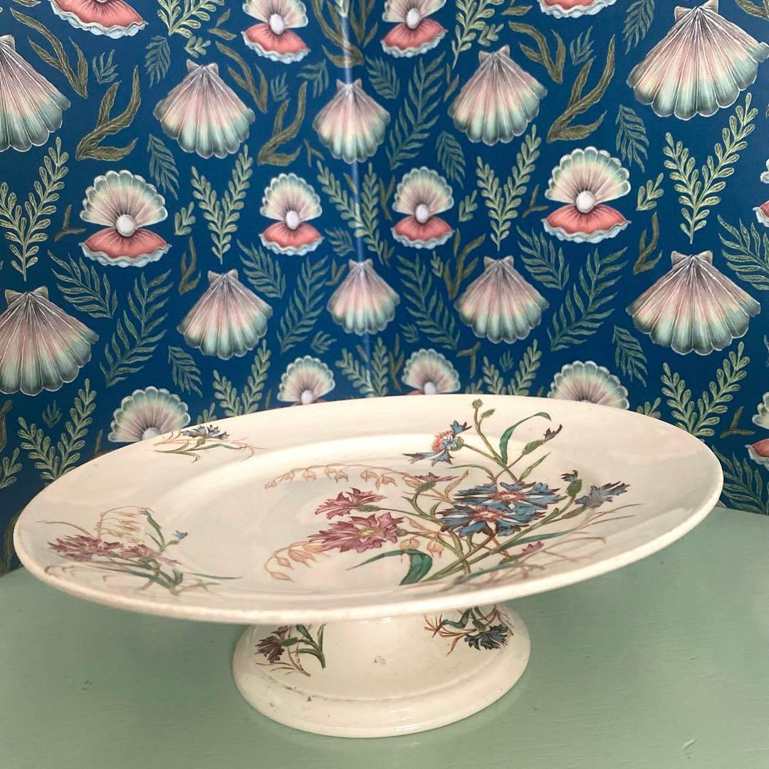 リュネヴィル　lunéville BLEUET矢車菊コンポティエ　ケーキスタンド