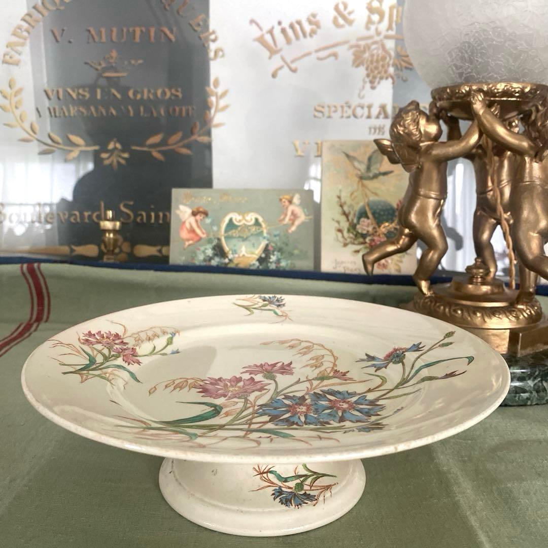 リュネヴィル　lunéville BLEUET矢車菊コンポティエ　ケーキスタンド