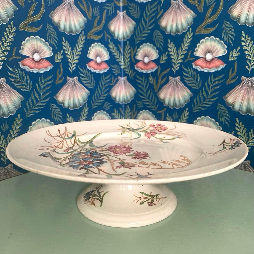 リュネヴィル　lunéville BLEUET矢車菊コンポティエ　ケーキスタンド