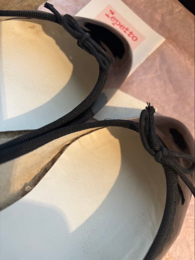 Repetto レペット エナメル バレエシューズ 黒 39