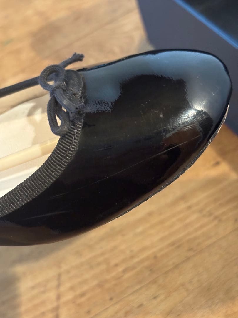 Repetto レペット エナメル バレエシューズ 黒 39