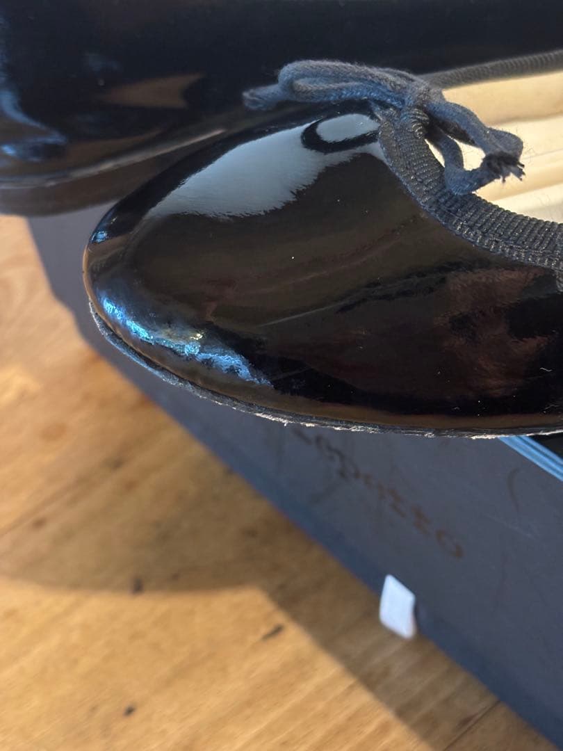 Repetto レペット エナメル バレエシューズ 黒 39