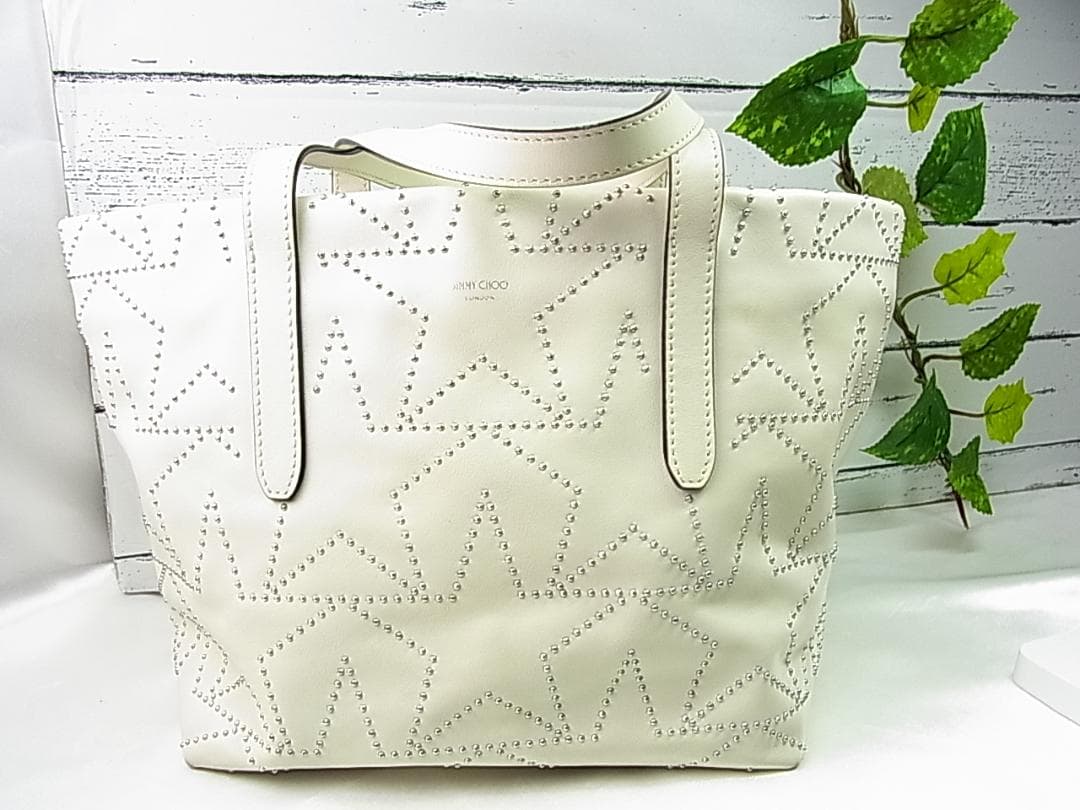 【正規品良品】Jimmy Chooジミーチュウソフィア　スタッズ トートバッグ