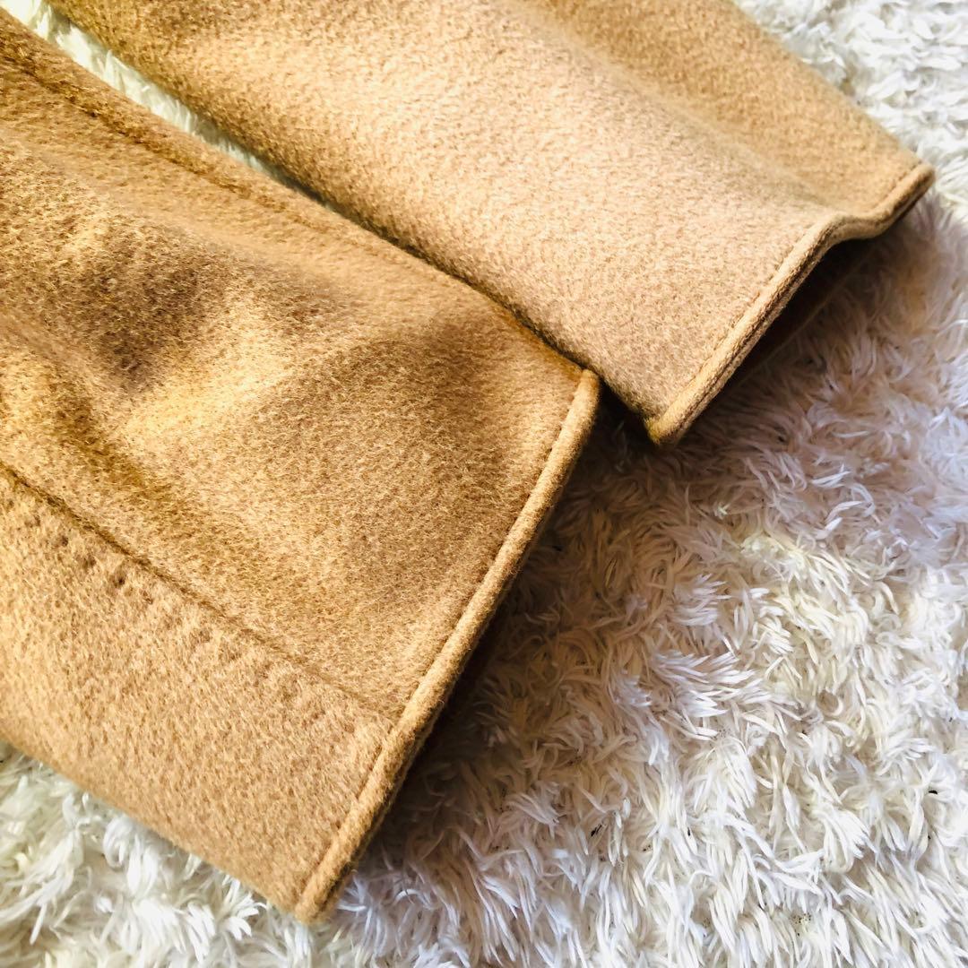 希少46大きめ✨美品 マックスマーラ マニュエラコート キャメル100% 白タグ