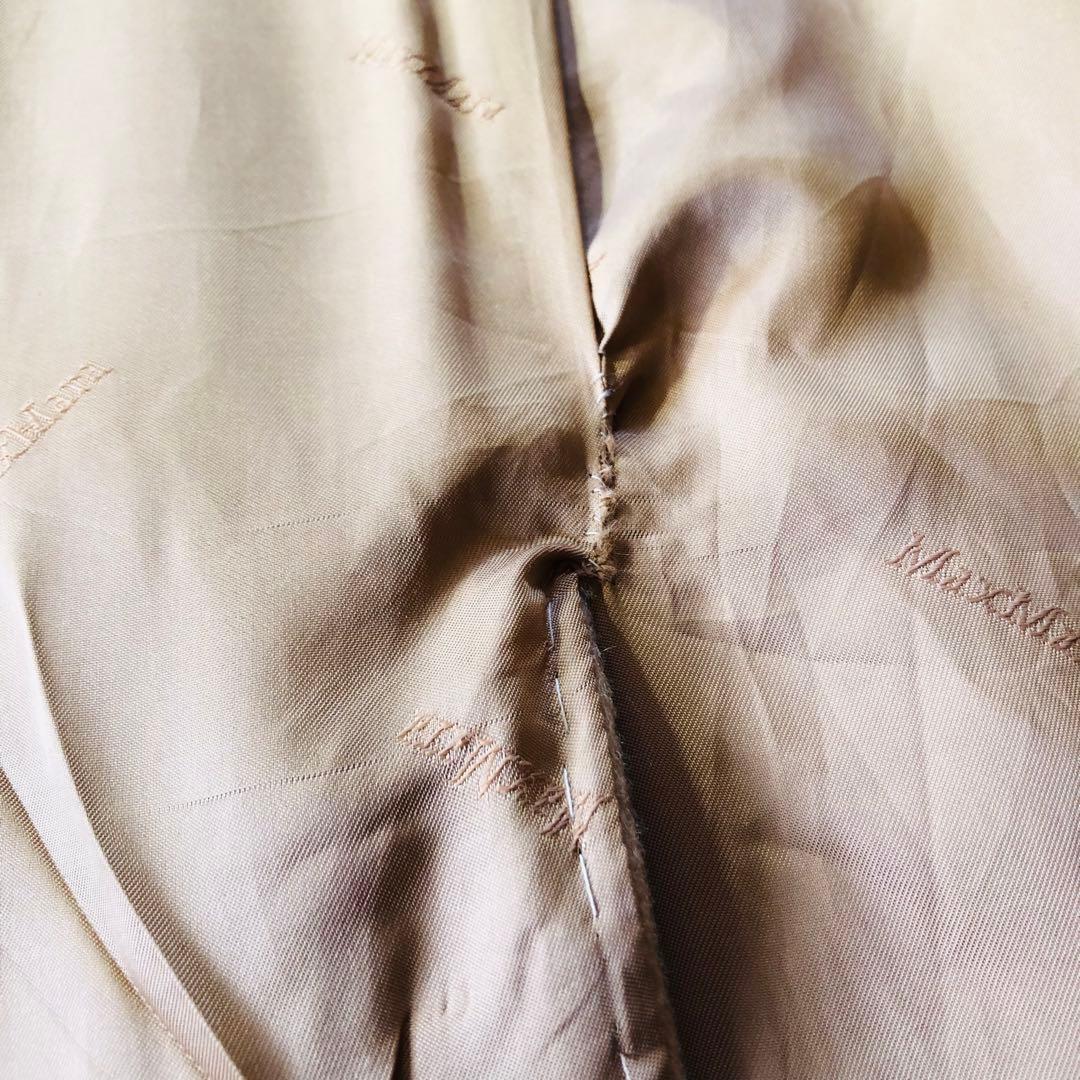 希少46大きめ✨美品 マックスマーラ マニュエラコート キャメル100% 白タグ