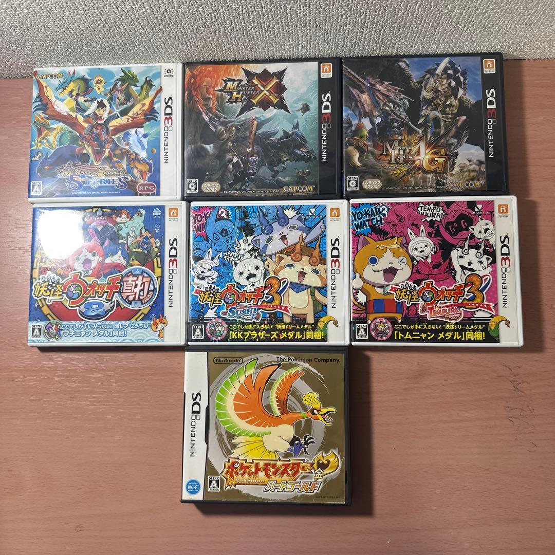 妖怪ウォッチカセット4個 任天堂3DS DSカセット計16個 カセットケース6本