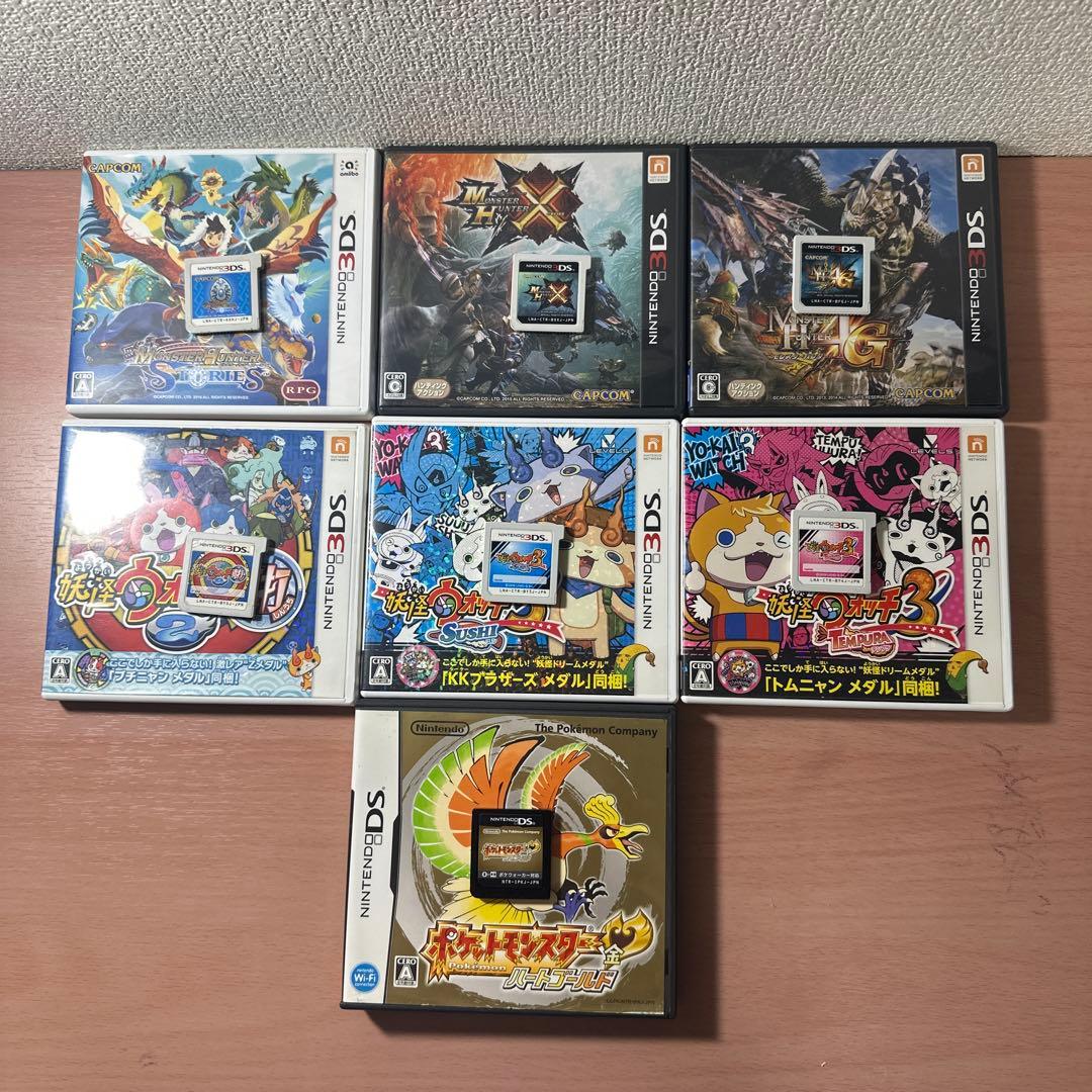 妖怪ウォッチカセット4個 任天堂3DS DSカセット計16個 カセットケース6本