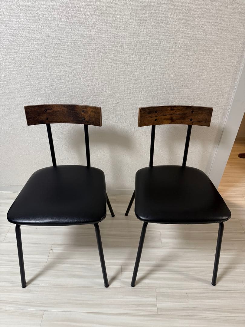 ニトリ　ダイニングチェア　 (ステインSD MBR) 2脚セット