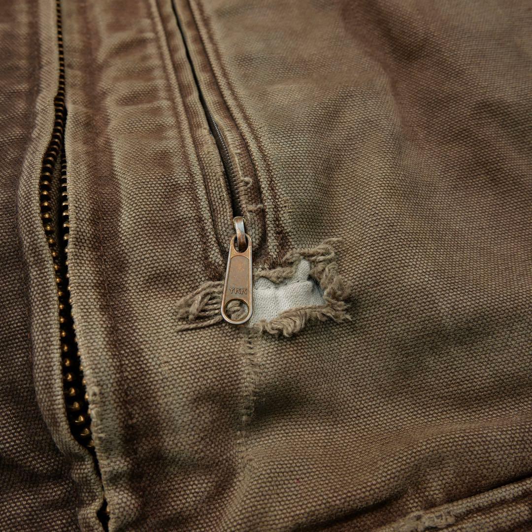 11M416◯Carhartt ボア DKB フェード ボロ リッジコート XL