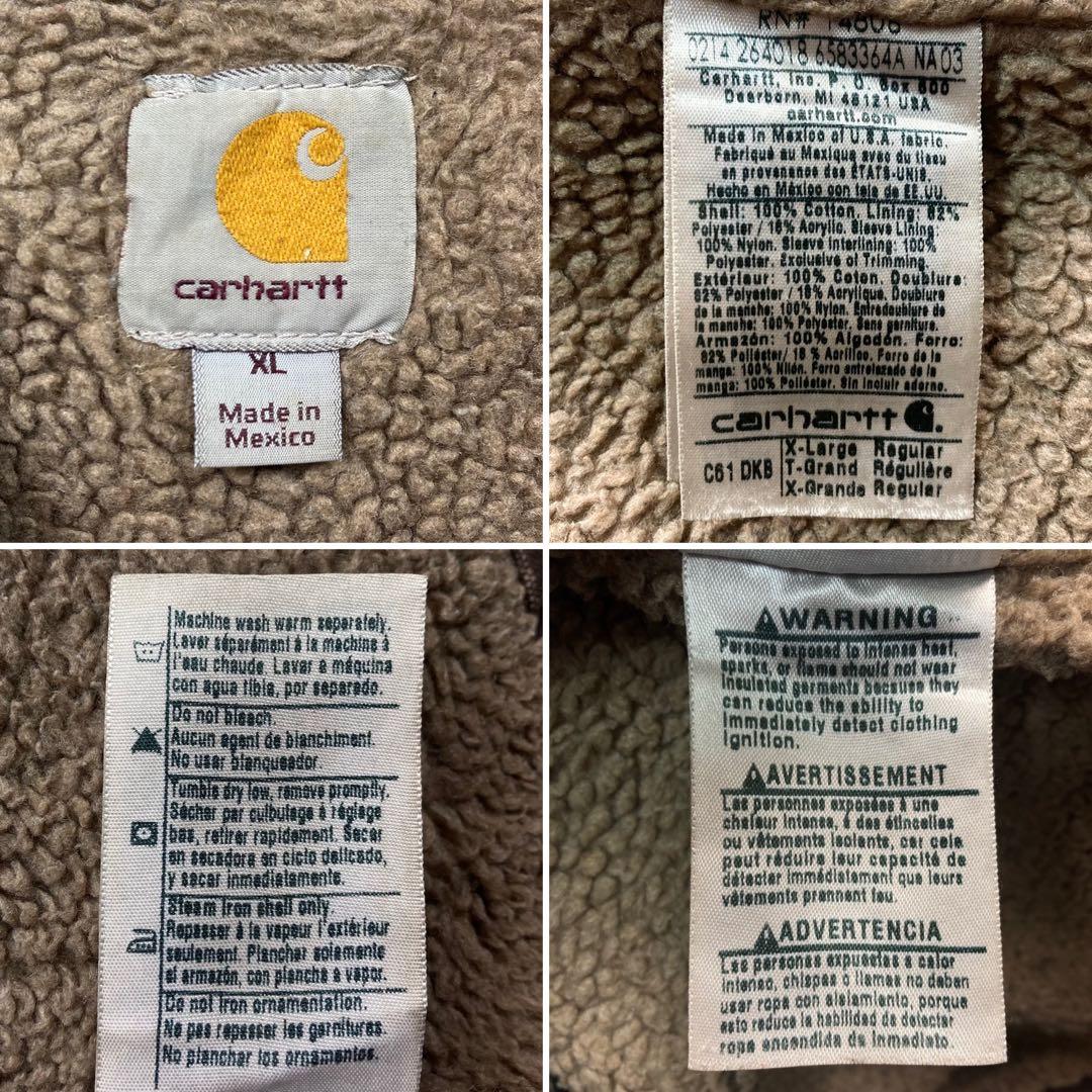 11M416◯Carhartt ボア DKB フェード ボロ リッジコート XL