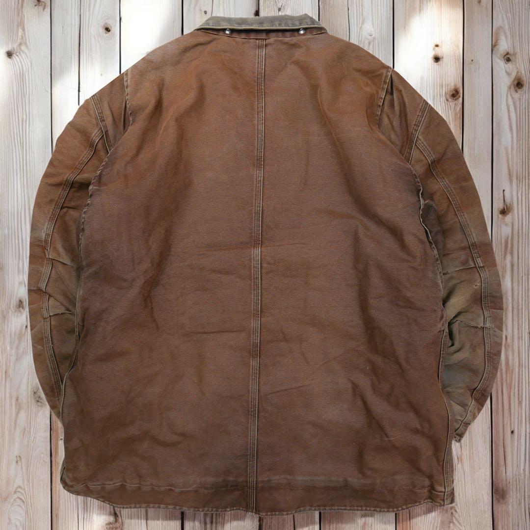 11M416◯Carhartt ボア DKB フェード ボロ リッジコート XL