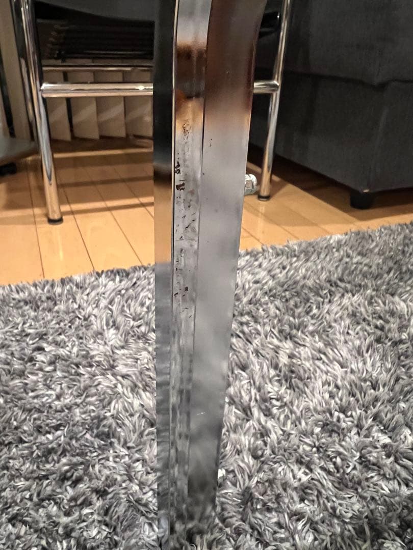 ミッドセンチュリー アイアンフレーム センターテーブル ガラステーブル