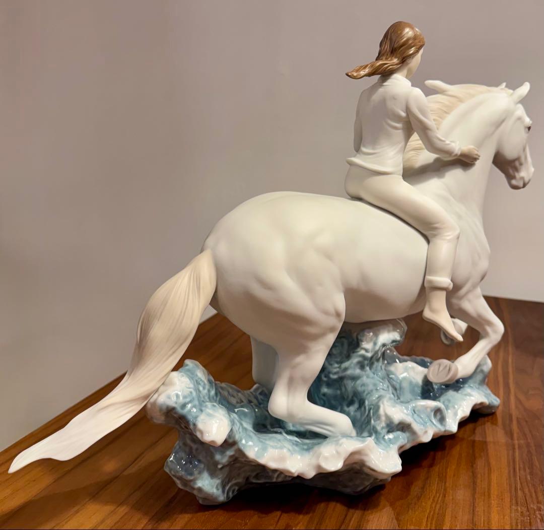 【￥349,800新品同様】リヤドロ／大型作品／海辺を駆けて／元箱付