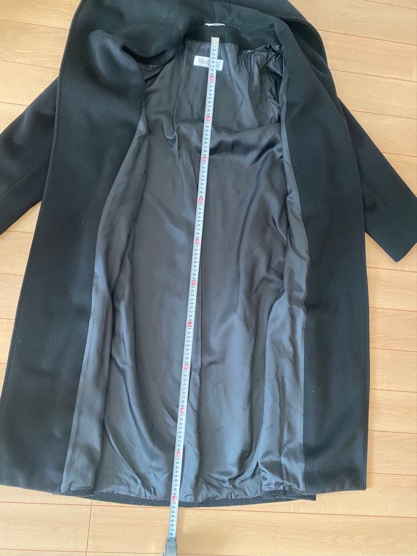 MaxMaraブラック フード付き ロングコート