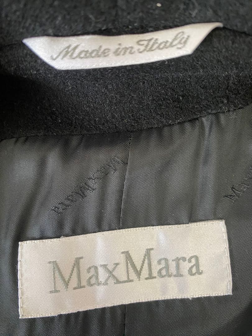 MaxMaraブラック フード付き ロングコート