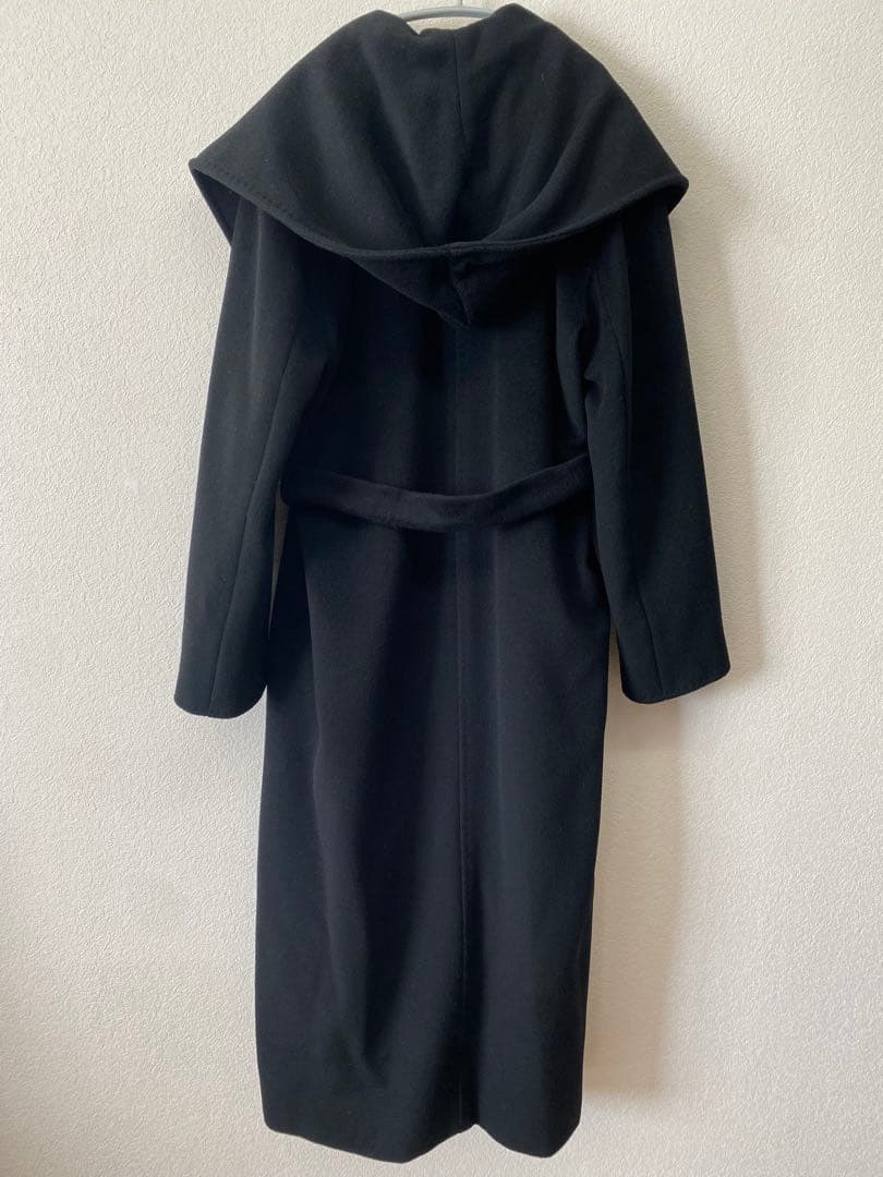 MaxMaraブラック フード付き ロングコート