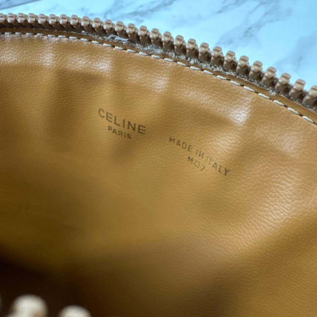 CELINE セリーヌ ビッグロゴ PVC×本革 レザー クラッチバッグ
