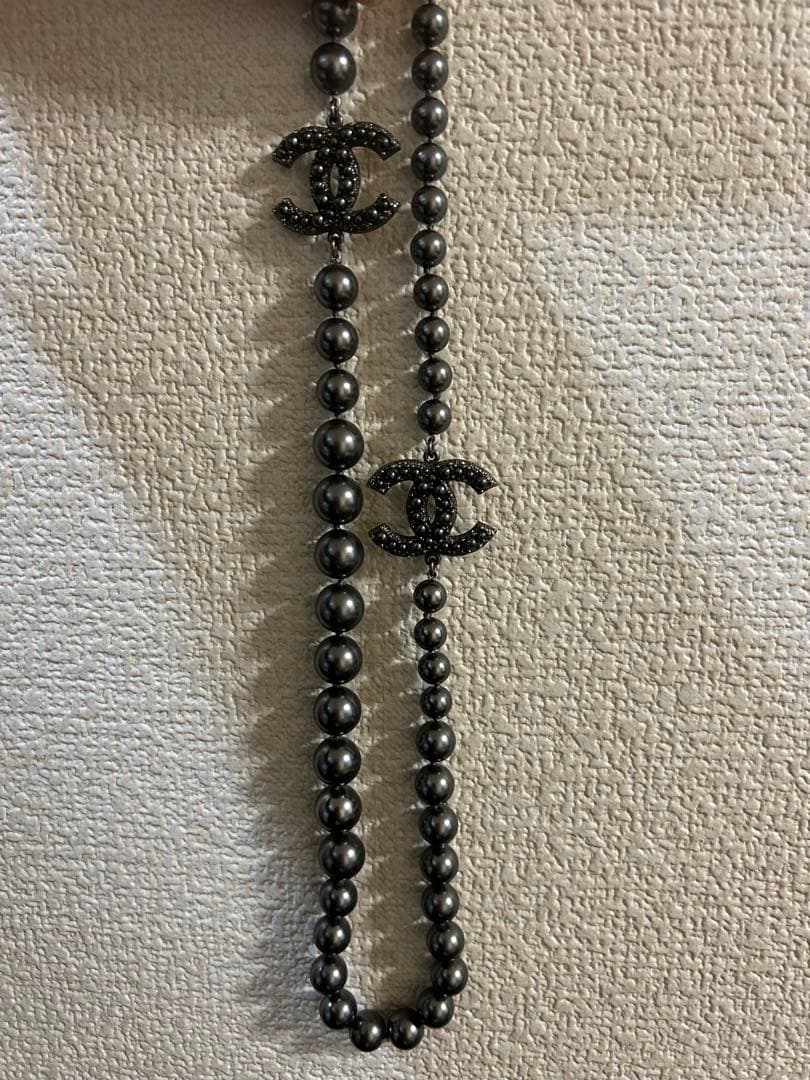 シャネル　ブラックパールネックレス