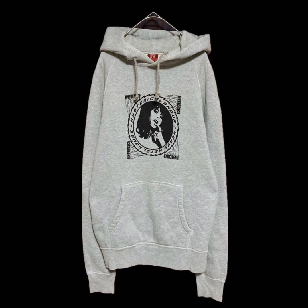 HYSTERIC GLAMOUR グレー フード付きパーカー FREEサイズ