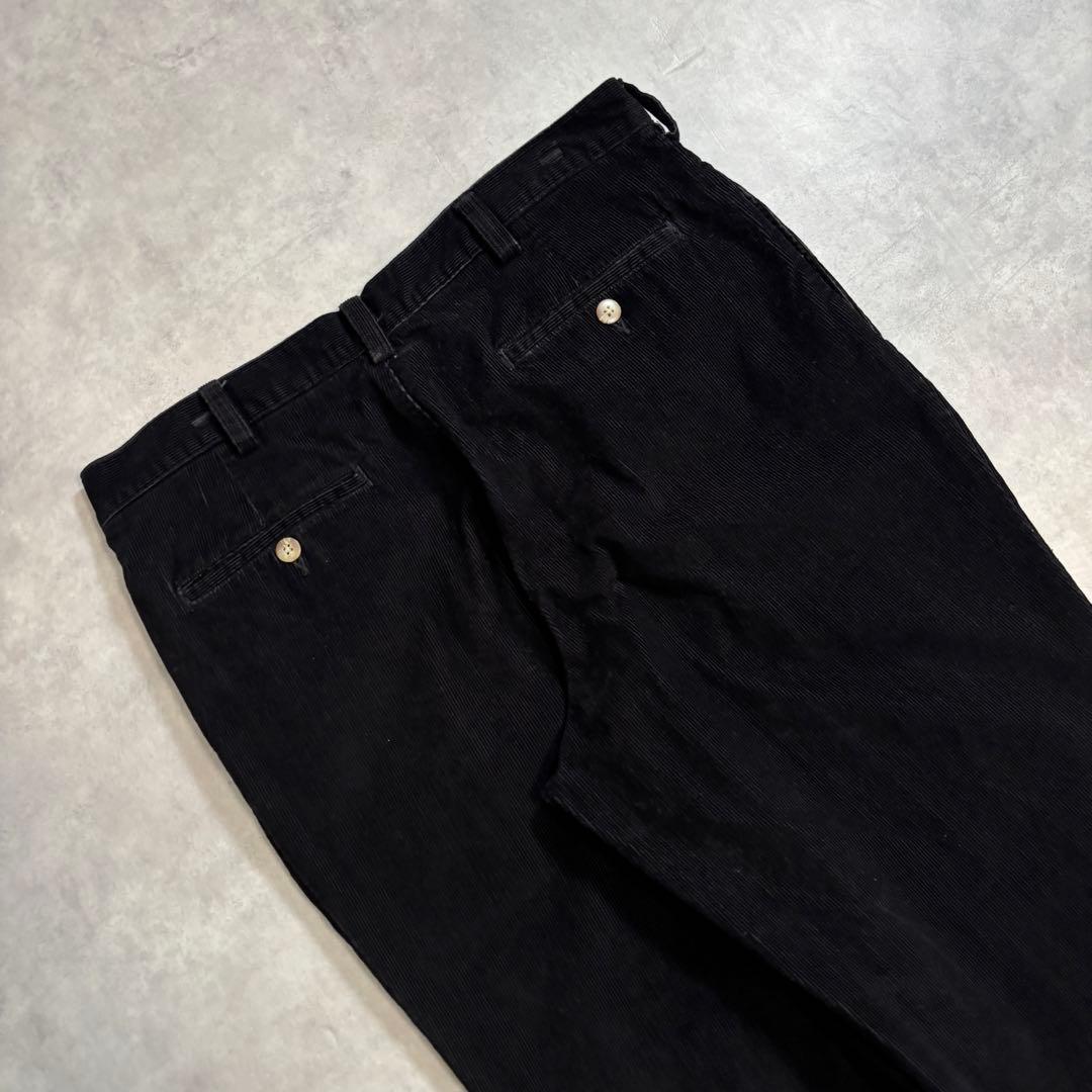 古着 90s〜 savane コーデュロイ パンツ ワイド ブラック 極太 黒