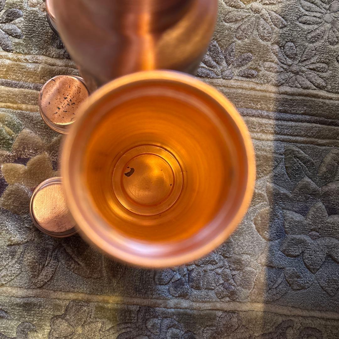 【ほぼ未使用】水筒 純銅ウォーターボトル900ml 4点セット