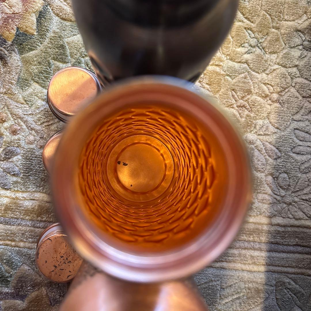 【ほぼ未使用】水筒 純銅ウォーターボトル900ml 4点セット