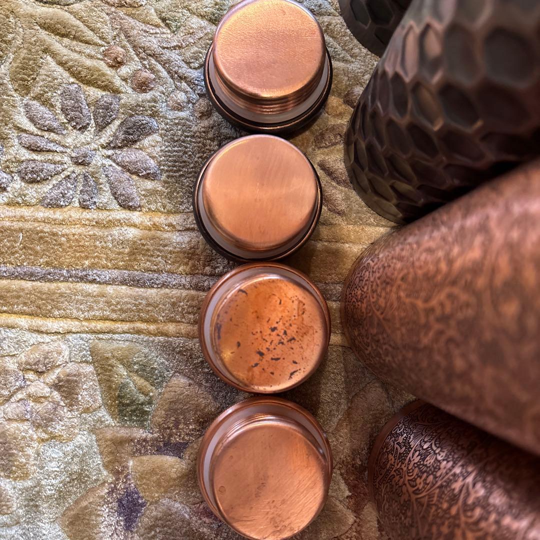 【ほぼ未使用】水筒 純銅ウォーターボトル900ml 4点セット