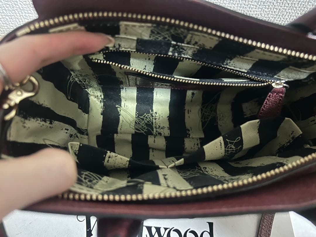 Vivienne Westwood バーガンディ ハンドバッグ ショルダーバッグ