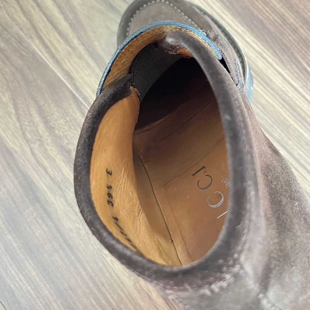GUCCI ブラウン 茶 チャッカブーツ ホースビット スエード 39 1/2