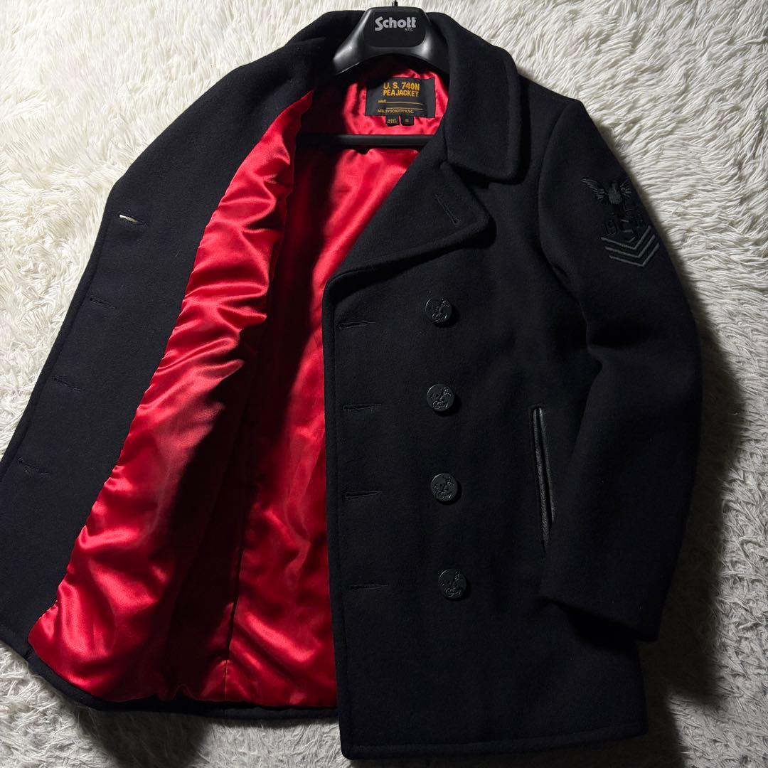 美品■schott ピーコート　ブラック　760 USA製