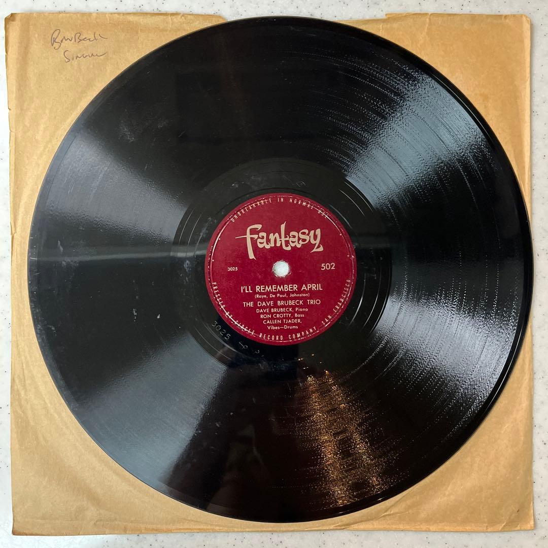 名曲レア盤‼︎ ［雨に唄えば］DAVE BRUBECK 蓄音機 SPレコード