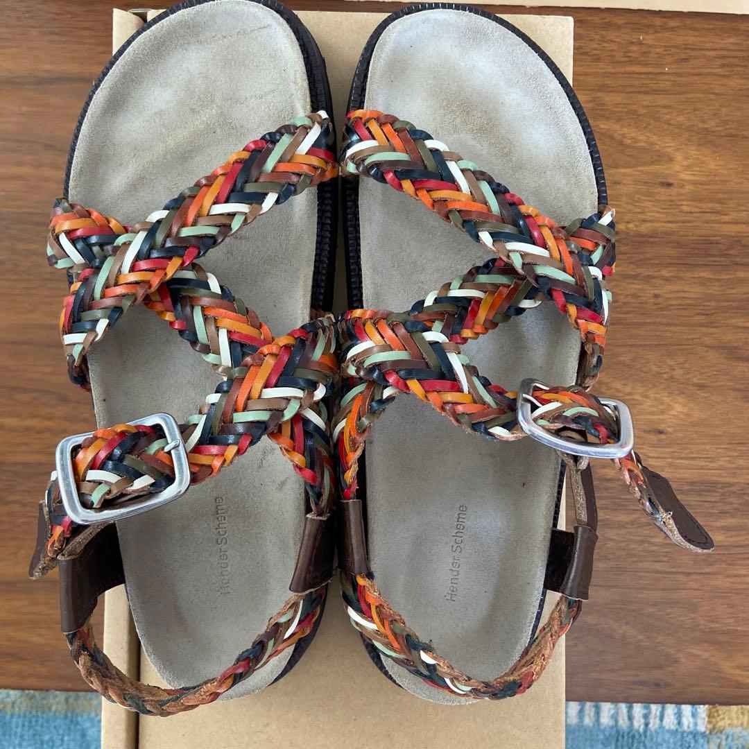 エンダースキーマ　メッシュレザーサンダル　Hender Scheme