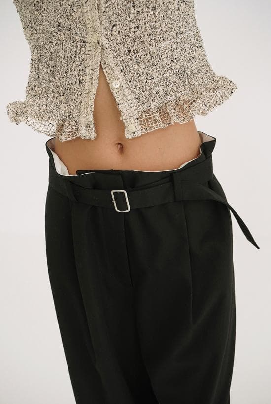 タグ付き未使用　【CLANE】WAIST BELT DAD PANTS