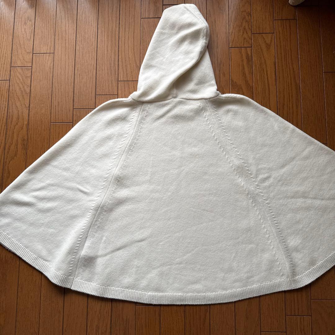 Gypsohila ジプソフィア　ニットポンチョ　フリーサイズ　ホワイト