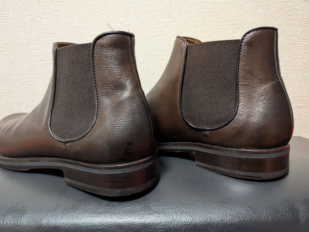 美品 DOUCAL‘S デュカルス サイドゴアブーツ 41 ダークブラウン