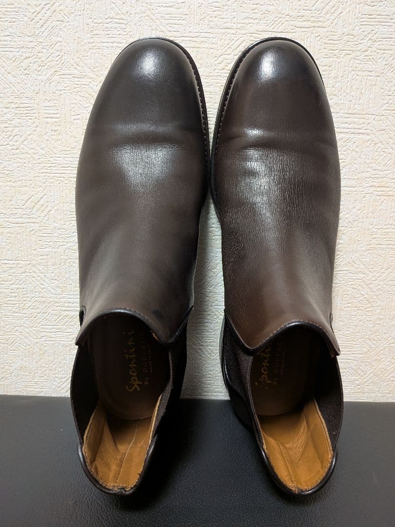 美品 DOUCAL‘S デュカルス サイドゴアブーツ 41 ダークブラウン