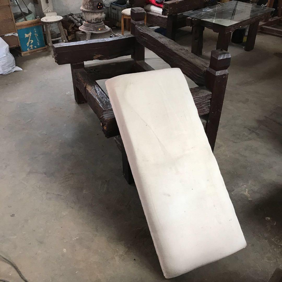 o*様 珍品 線路の枕木で作られた2人掛けソファー 重量木 天然木 アンティーク