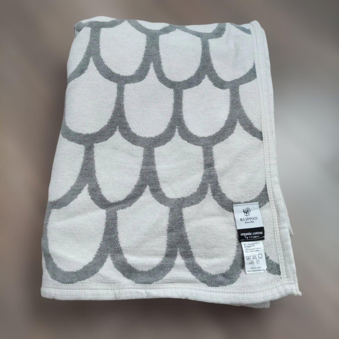 KLIPPAN オーガニックコットン ブランケット 140x180cm