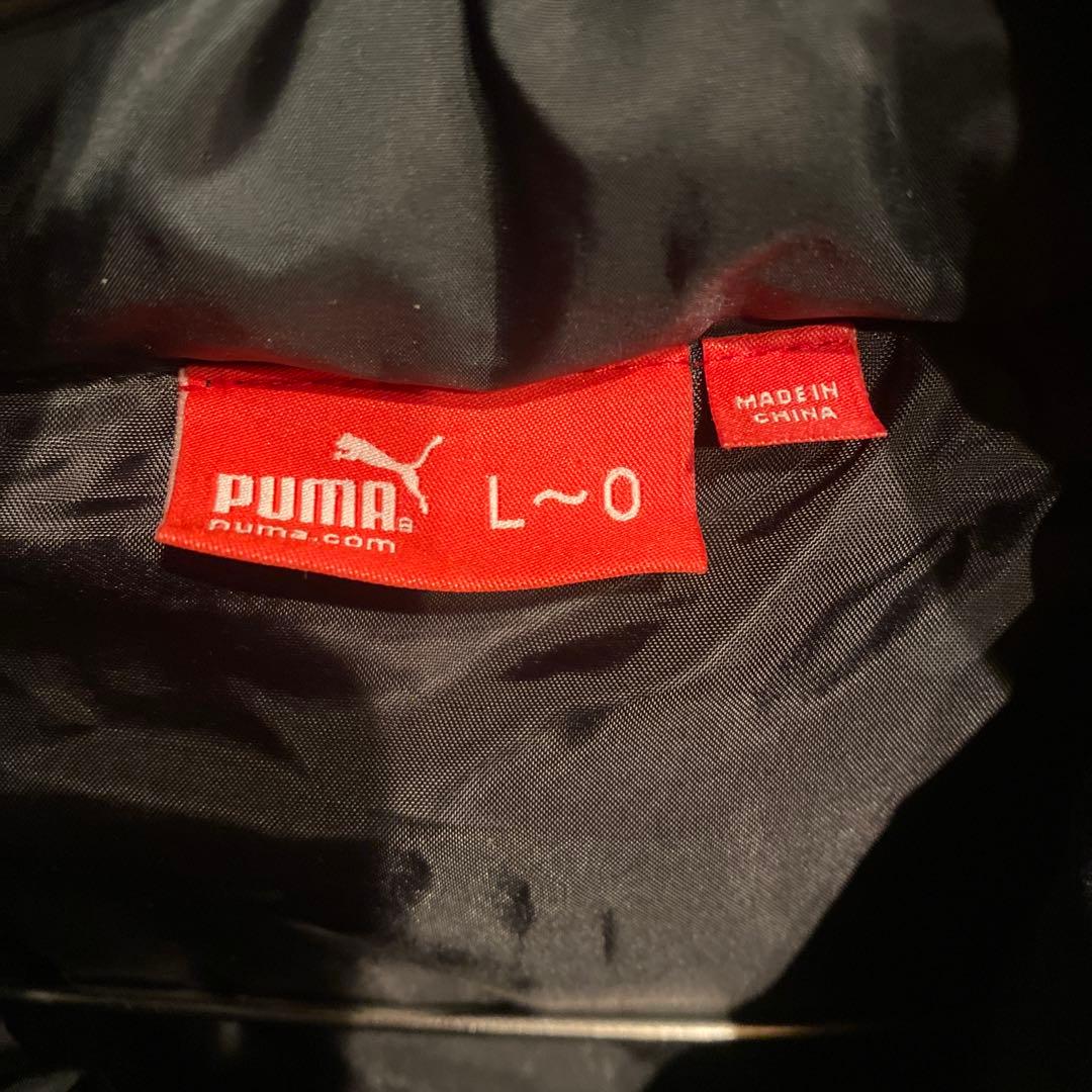 PUMA フード付きロングダウンコート L ブラック