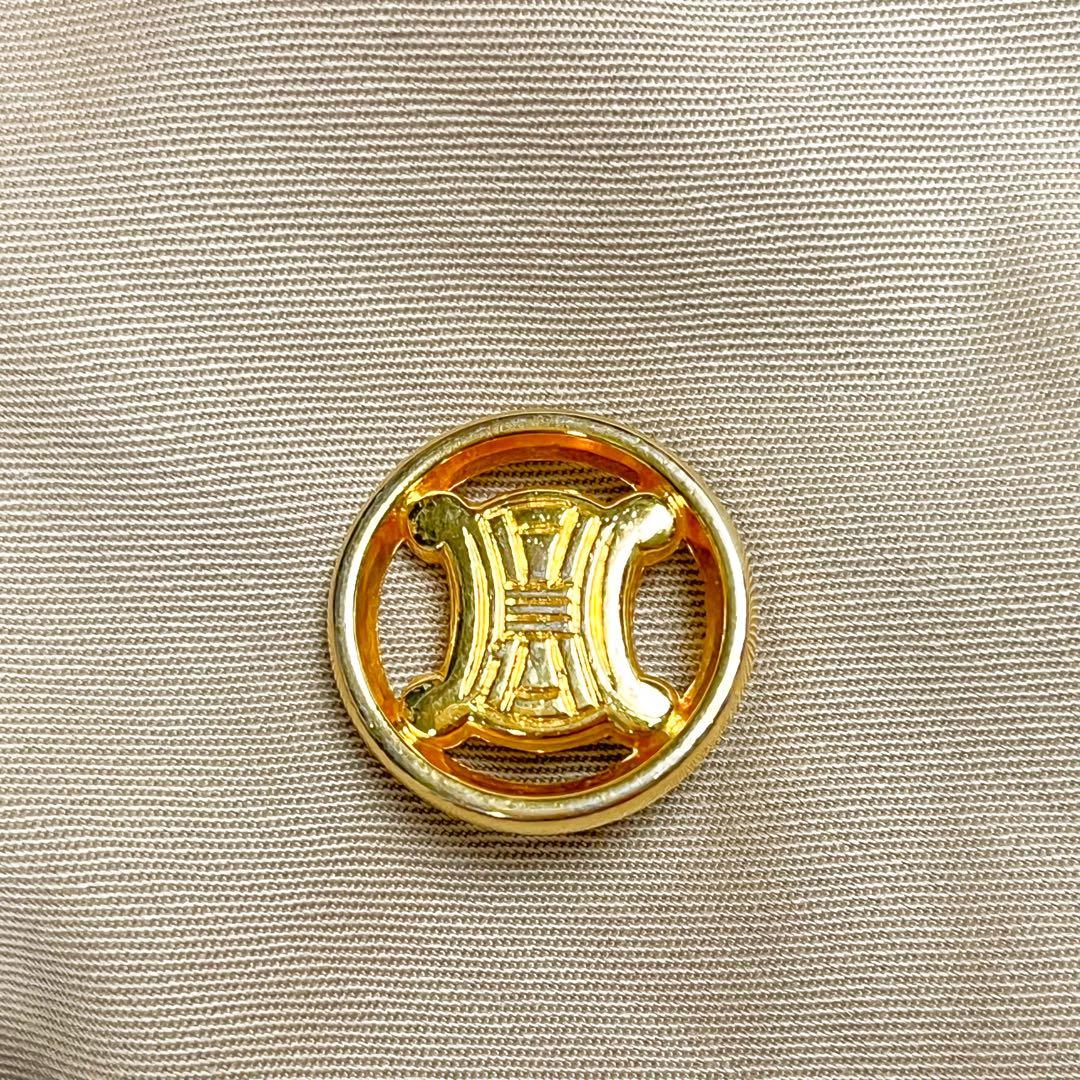 希少 セリーヌ トレンチコート トリオンフ金ボタン ロングコート ビンテージ