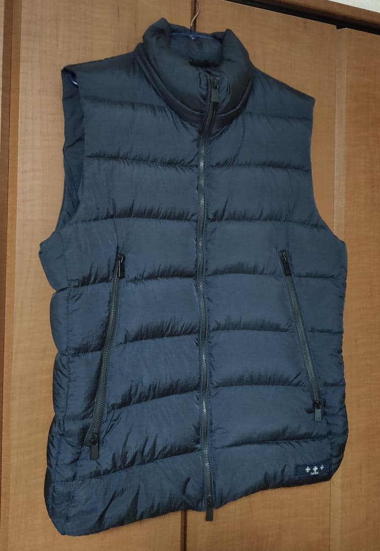 【美品】TATRAS タトラス フード付きダウンベスト ネイビー サイズ4