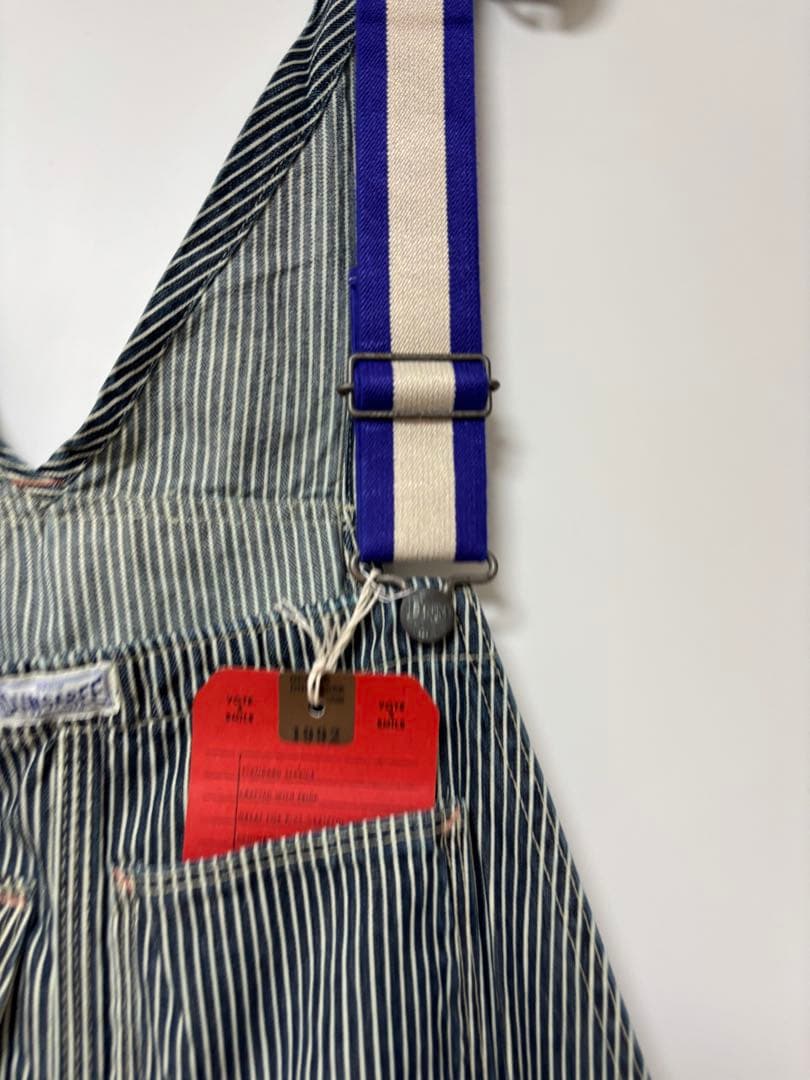 DENIMDUNGAREE ダブルニーエプロンヒッコリーオーバーオール　160