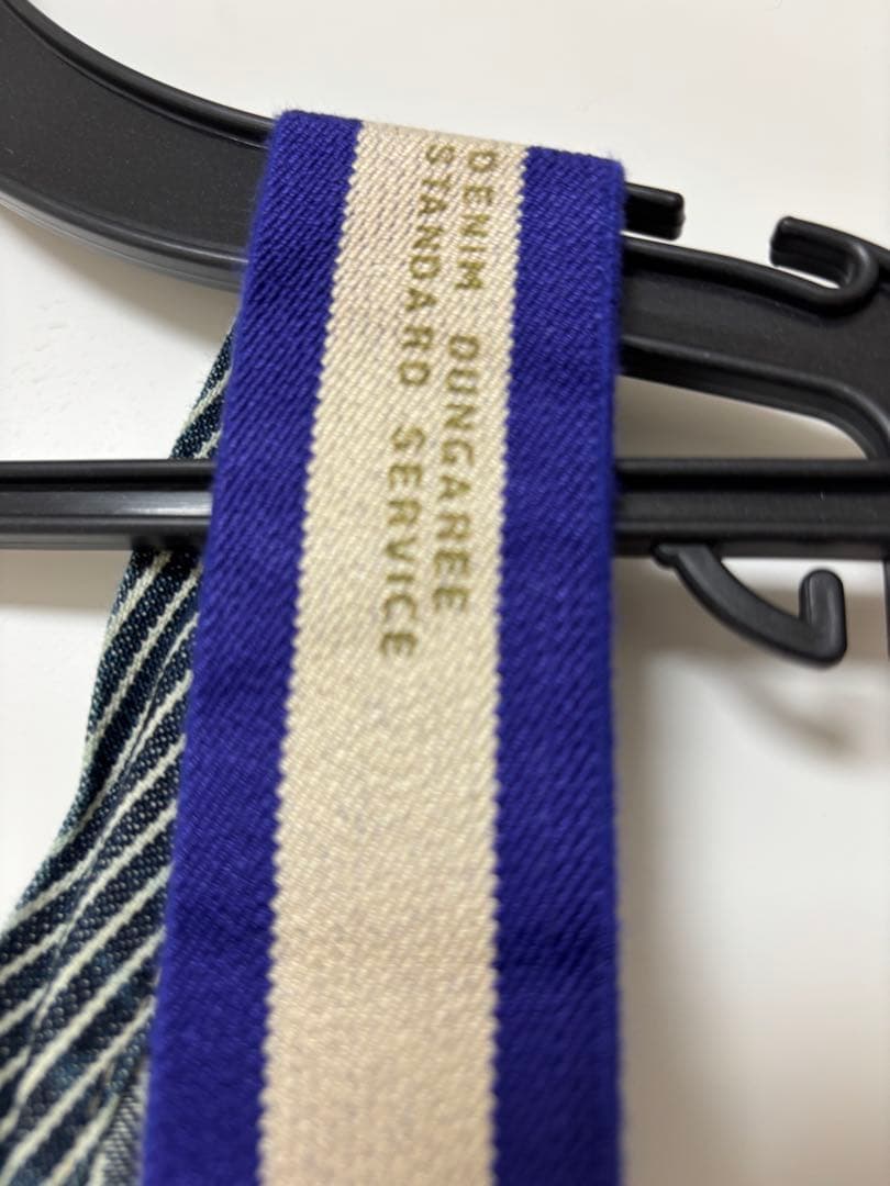 DENIMDUNGAREE ダブルニーエプロンヒッコリーオーバーオール　160