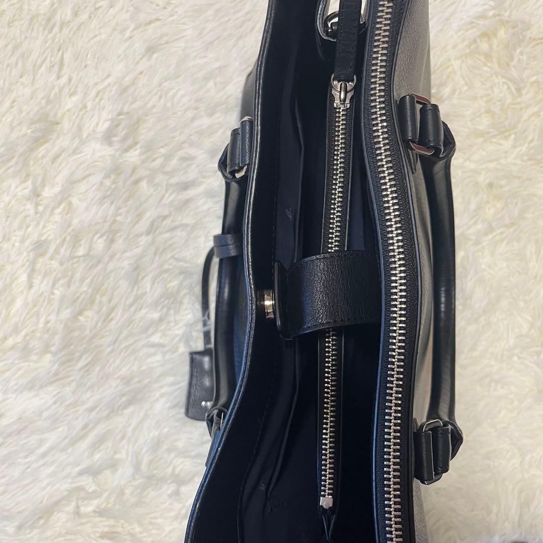 アニエスベー トートバッグ オールレザー 黒 A4 南京錠 ビジネス