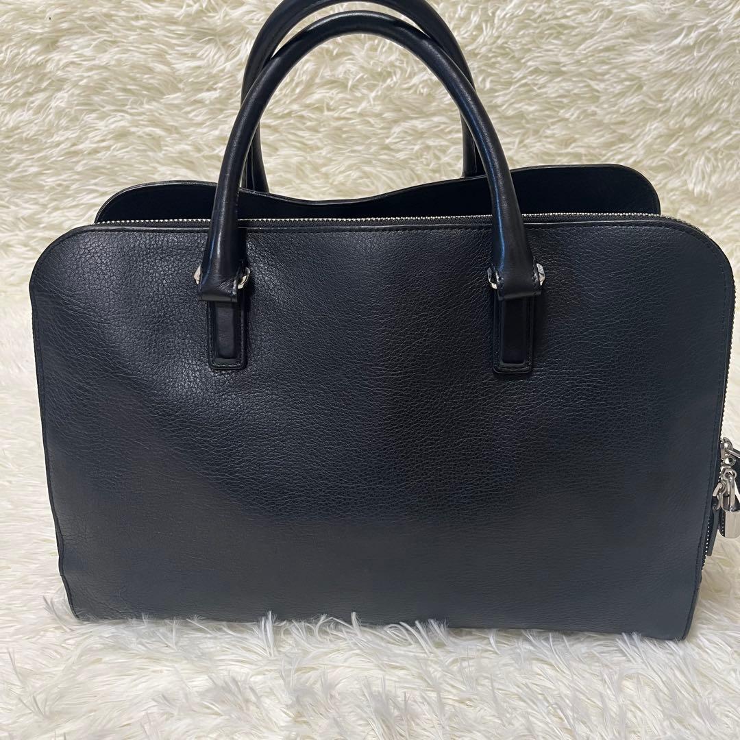 アニエスベー トートバッグ オールレザー 黒 A4 南京錠 ビジネス