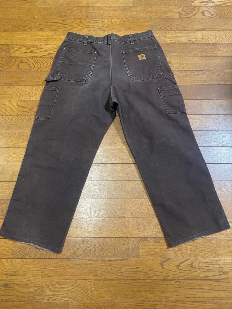 W36carhartt カーハートダブルニーダークブラウンB136 DKB