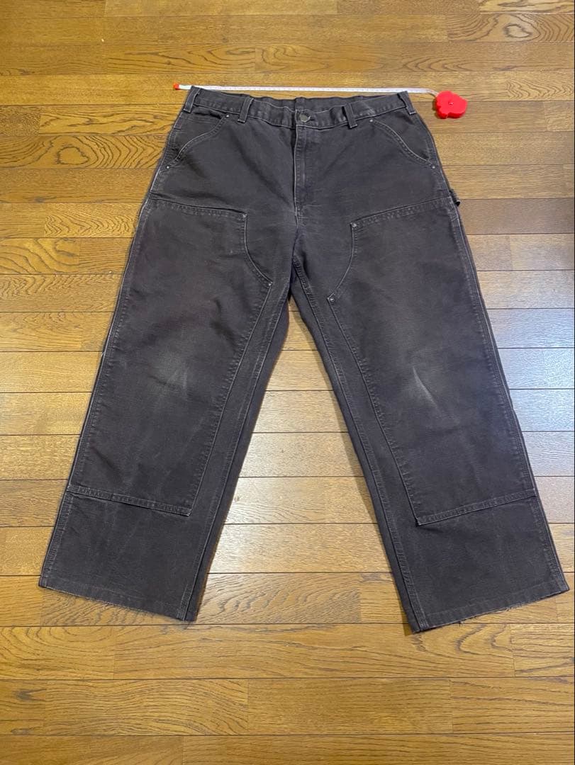 W36carhartt カーハートダブルニーダークブラウンB136 DKB