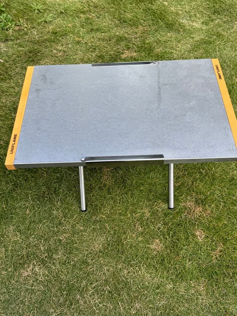 ユニフレーム　焚き火テーブル、フィールドラック2個、ステンレス天板、収納袋セット