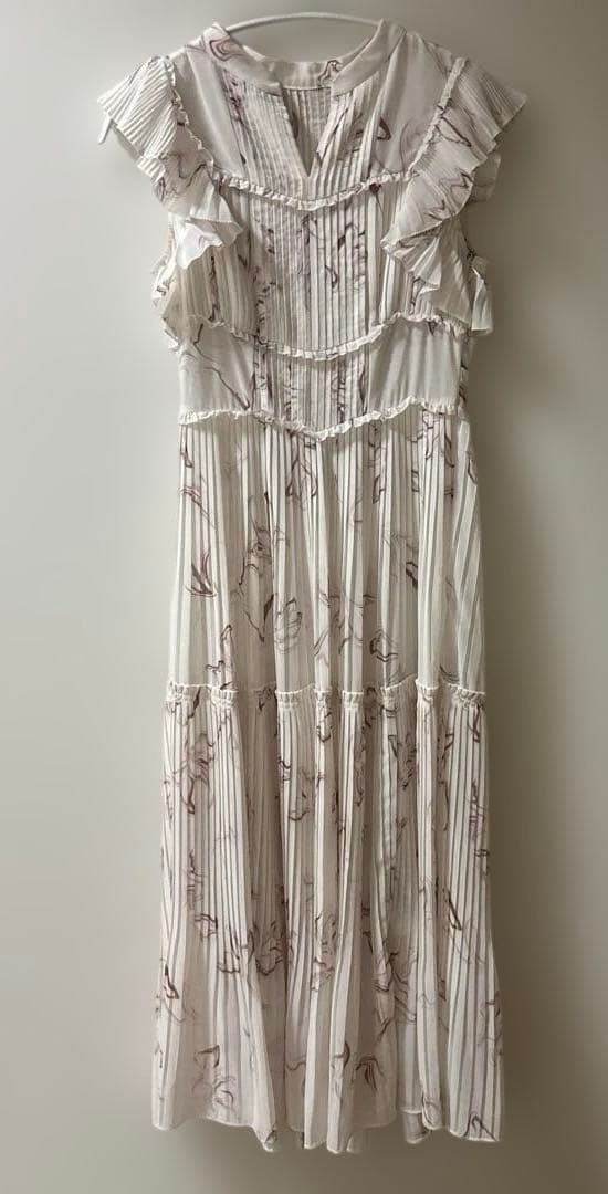 snidel sustainableプリントプリーツワンピース ピンク サイズ0